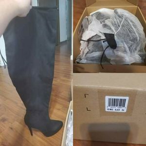 Over the knee stiletto boot